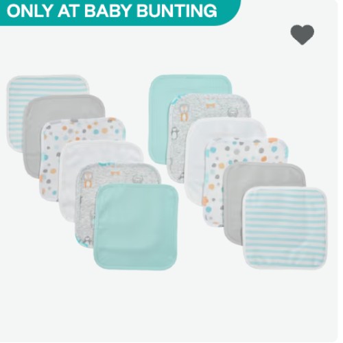 4baby Wash Cloth 12 Pack Little Friends